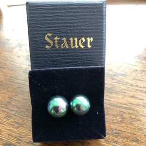 Stauer Tahiti Black Peacock Earrings